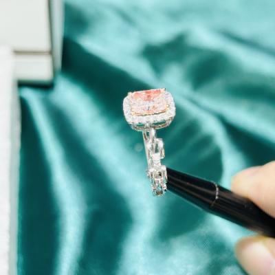 中国 宝石類の設計実験室のダイヤモンドの宝石類の顧客用クッションの空想のダイヤモンド指輪 販売のため