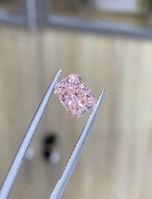 Chine 1 - 4 Carat Lab Grown Baby Pink Diamonds Radiant Cut Fancy Intense Pink Diamond à vendre