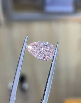 China Lab Engineered Clarity VS1 Diamond Man Made Pear Fancy Intense Pink Diamond for sale