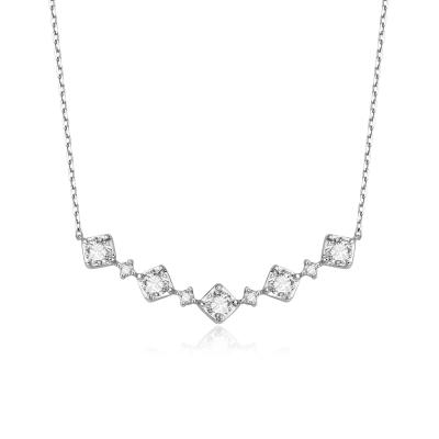 Chine Simple Design 18k Or Diamant en laboratoire Collier de style quotidien Collier Blanc Diamant bijoux pour la fête à vendre