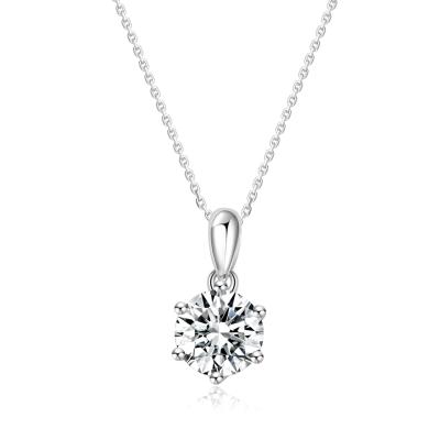 China Classic Design 18k Gold Lab-Grown Diamond Pendant Daily Style White Diamond jewelry Pendant for sale