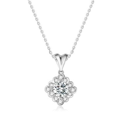 Chine Belle conception 18 carats d'or de laboratoire Diamant pendentif Blanc Diamant bijoux pour les fêtes et les cadeaux Diamant pendentif à vendre