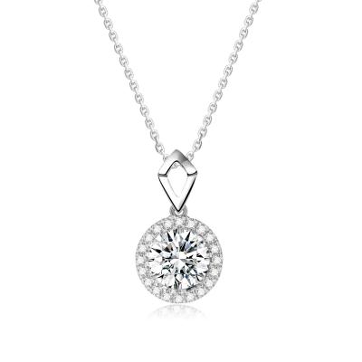 China Simple Design 18k Gold Lab-Grown Diamond Pendant White Diamond Jewelry Daily Style for sale