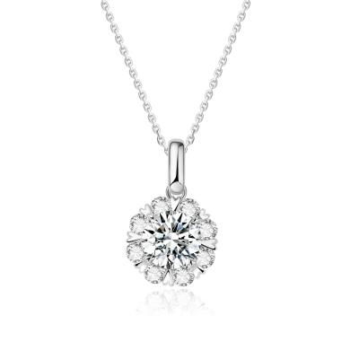 China Classic And Beautiful Design 18k Gold Lab-Grown Diamond Pendant White Diamond Jewelry for sale