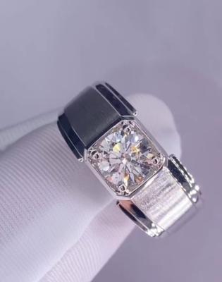 China Men's Diamond Ring White Diamond Ring Engagement Wedding Rings Lab Grown Diamond Rings for sale
