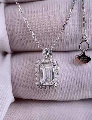 China Emerald Lab Created Diamond Pendant Necklace Lab Diamond Jewelry Setting Pendant for sale