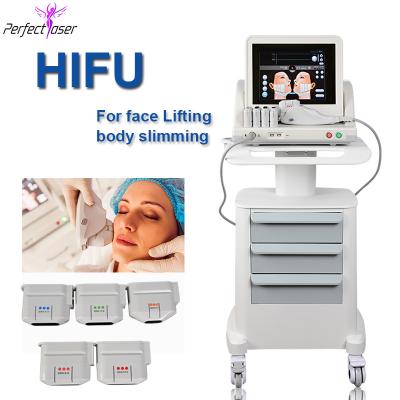 China 2 In 1 Portable HIFU Beauty Machine Face Lift Body Slimming 5 Cartridges for sale