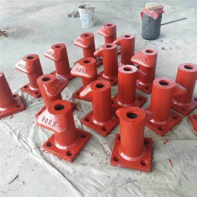 Close-up view of heavy duty mooring bollard structure