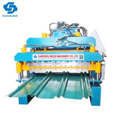 China                  Twin-Rib Sheet Orientile Roof Roll Forming Machine Double Layer Tilespan Machinery              for sale
