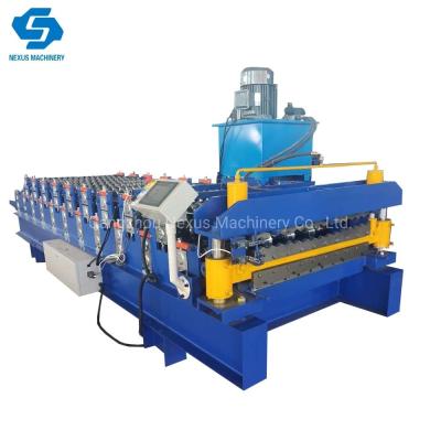China                  Double Layer Corrugated Roof Sheet Cold Bending Roll Forming Machine              for sale