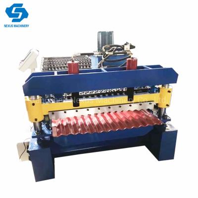 China                  Corrugated Tile Building Material Galvanized Steel Sheet Roof Roll Forming Machine with Factory Price              for sale
