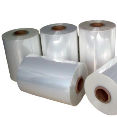 China Transparent Thermal POF Shrink Wrap Film Centerfold Polyolefin Heat Shrink Film Roll for sale