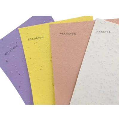 China Biodegradable Flower Seed Embedded Paper Recycled Plantable Wildflower Seed Paper for sale