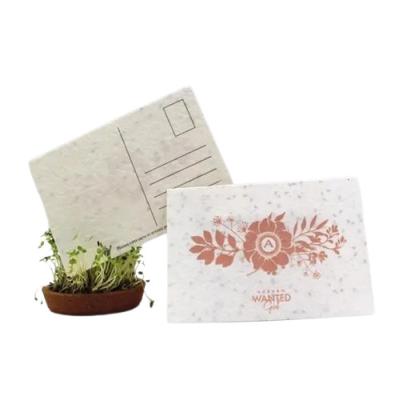 China Custom Paper Seed Embedded Cards Printed Plantable Herb Seed Paper for sale
