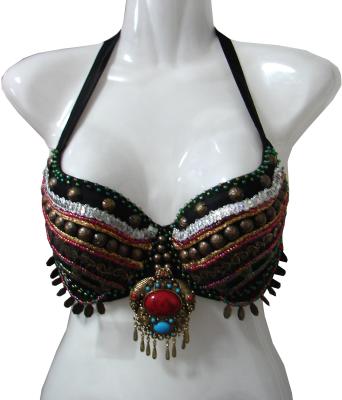 China Fashion and classical  tribal belly dance tops with pendant / belly dancing dresses for sale