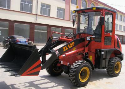China Zl12F - E Euro III Engine articulated wheel loader machine 0.6m3 Bucket , 1.2t Rated Loading for sale