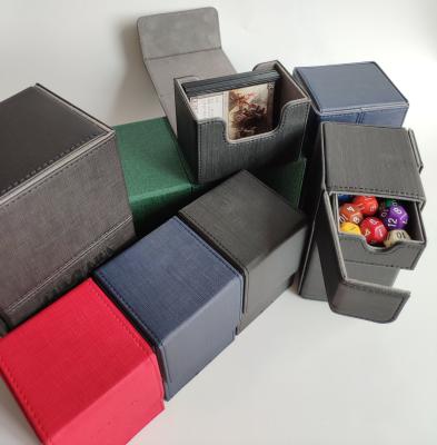 China MTG Yugioh Leather deck card box Tarjeta Cartón Cuero PU de gama alta en venta