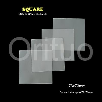 China Square  Clear Card Sleeves 73x73mm Size Doube Matte ISO for sale