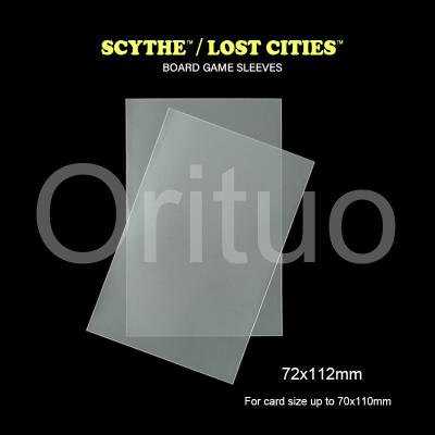 China Scythe / Lost Cities Card Sleeves 72x112mm Matte Clear Non Glare for sale