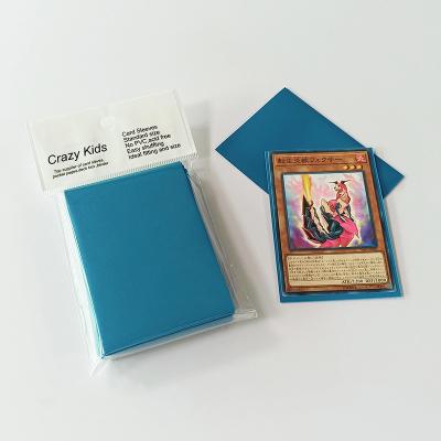 China Tcg / Naruto Color Card Sleeves Solid Blue CPP Trading Card Protector for sale