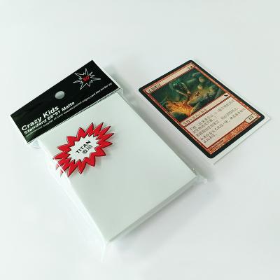 China PP White Color Card Sleeves 66X91mm Polypropylene For MTG Games for sale