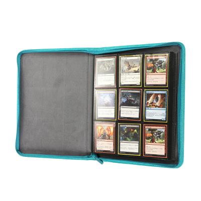 China Pokemon Playing Trading Card Binder Pu Leather 18 Pockets With Zipper for sale
