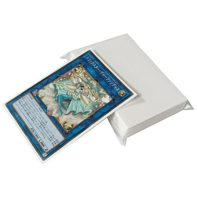China Custom Standard Size YGO 62x89mm Board Game Sleeves Plastic Card Sleeves White Texture for sale