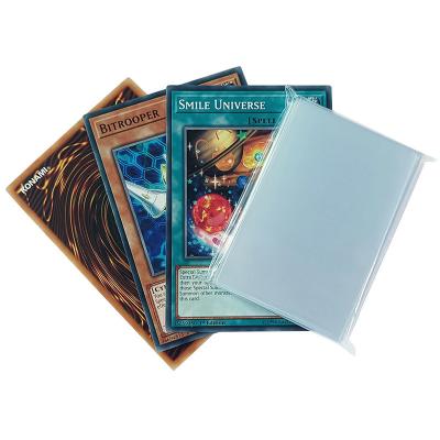 China Custom Clear Trading Card Sleeves 44x67mm Mini American Prime Board Game Sleeves for sale