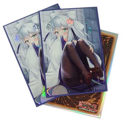 China Custom Anime Card Sleeves Yugioh Japan Size 62x89mm Solid Art Printed Game Card Sleeves Plastic Trading Card Sleeves for sale