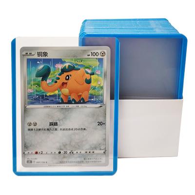 China Custom Logo PVC Top Loading Card Sleeves 35C For Toploaders for sale