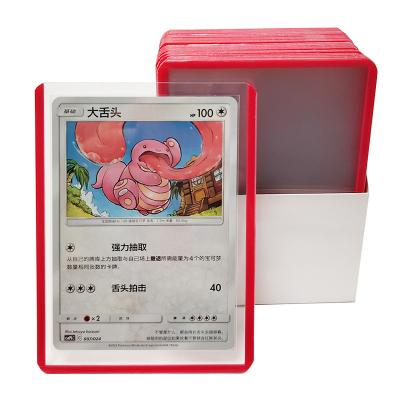 China Hard Pvc Photo Game Sports Card Holder 35pt Clear Toploaders With Cover Film à venda