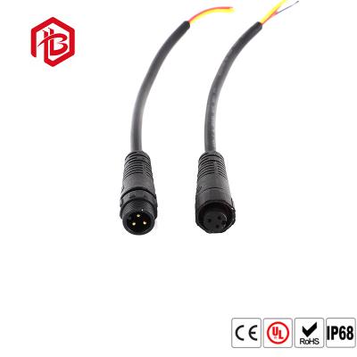 China Black Male Female 3 PIN Quick Connect Waterproof Wire Connectors for sale