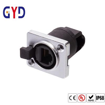 China PVC TPE IP69 Rj45 Female Connector Waterproof Ethernet Jack for sale