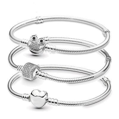 China Silver Plated Cute Bracelet Chain Charm DIY Jewelry Gift Making Rhodium Plated for sale