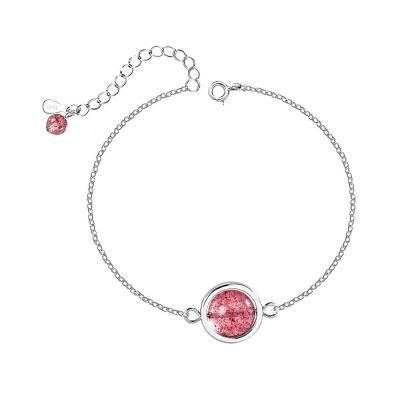 China Fashion Opal Stone Crystal Bracelet 925 Sterling Silver Jewelry For Women à venda