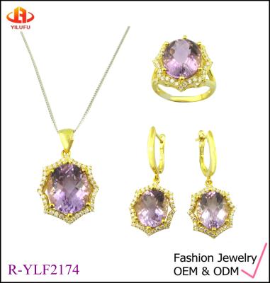 中国 クラシック シルバー 925 ジュエリー セット AAA Cz ストーン ペンダント 販売のため