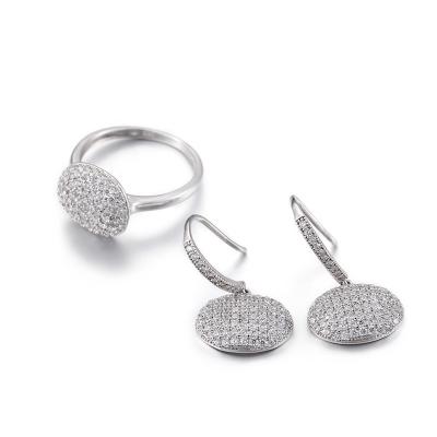 中国 ロジウムSilver Necklace And Earring Set For Wedding 5.5g 販売のため