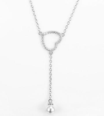 Китай 88mm сердце 925 стерлинговое серебряное ожерелиь сформировали 5mm «единственная любовь» продается