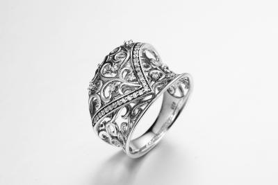 Chine anneau ovale de solitaire de la CZ de carat des bagues de fiançailles D.C.A. 1,5 du zircon 8.35g à vendre