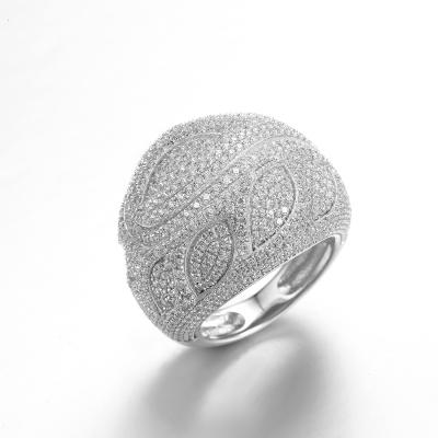 Chine La CZ Sterling Silver Rings Custom Engraving 4,31 grammes enroulent autour de la bague à vendre