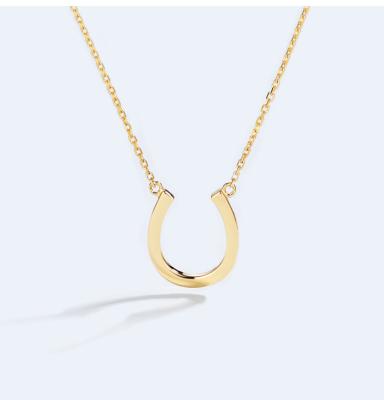 China Horseshoe 18K Gold Diamond Necklace Extender Chain 45cm for sale