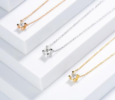 Chine 18K 18 carat Diamond Pendant Yellow Gold Cartier Diamond Necklace à vendre