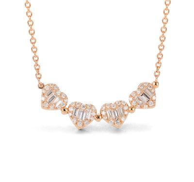 中国 4クローバー18K Gold Diamond Necklace 14.5mm 1.08 CT Women 販売のため