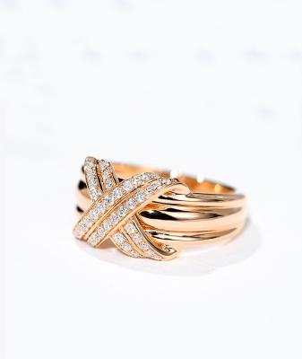 中国 XO 18K Gold Diamond Rings 0.24ct 14K White Gold Filled 販売のため