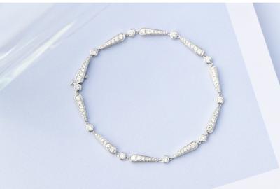 Chine or 18K Diamond Bracelets White Gold Baseball de 16cm pour des femmes à vendre