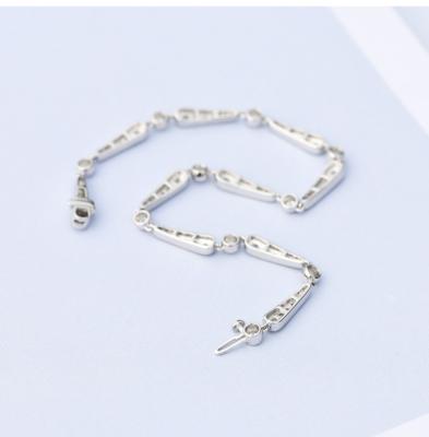 Chine or 18K Diamond Bracelets White Gold Baseball de 16cm pour des femmes à vendre