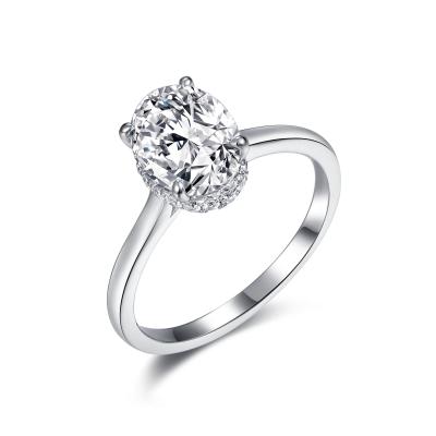 China Los anillos de Moissanite que anillo de bodas 925 anillos de plata de la CZ prometen los anillos para ella en venta