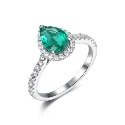 China El surco en forma de pera de los anillos de compromiso del vintage suena 925 anillos de plata de la CZ para las mujeres en venta