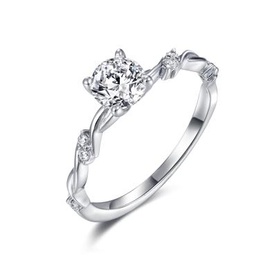 China Aneis de noivado 925 CZ de prata Sterling Silver Wedding Rings de Moissanite à venda