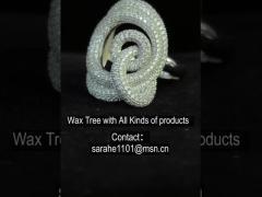 環Shape 7.59g 925 Silver CZ Rings Rhodium Plated Infinite Loop Ring